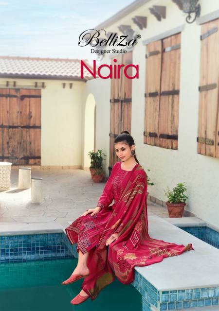 Naira By Belliza Printed Cotton Dress Material Catalog